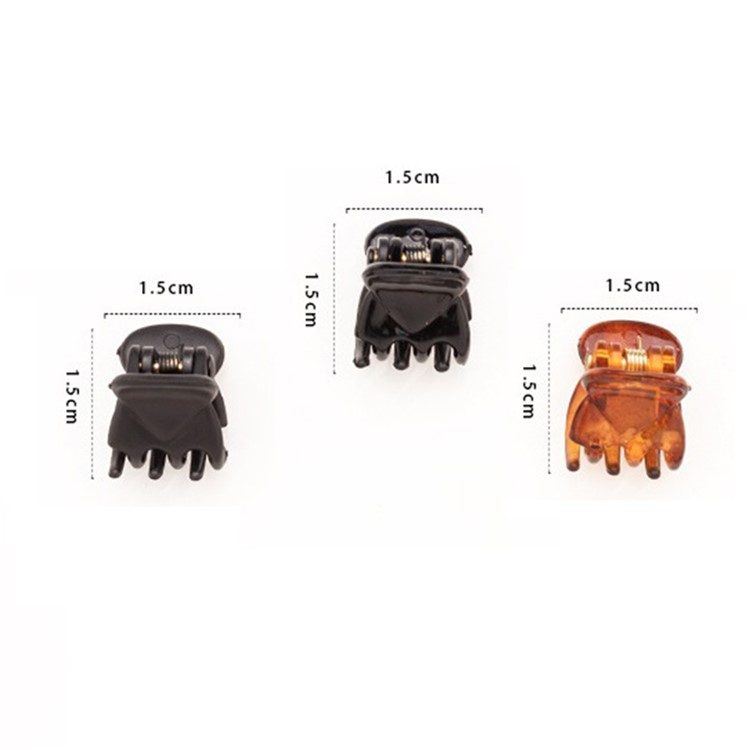 (120er Set) 15mm Mini Haarspangen Klammer Krallen Clips Haarschmuck - Schwarz