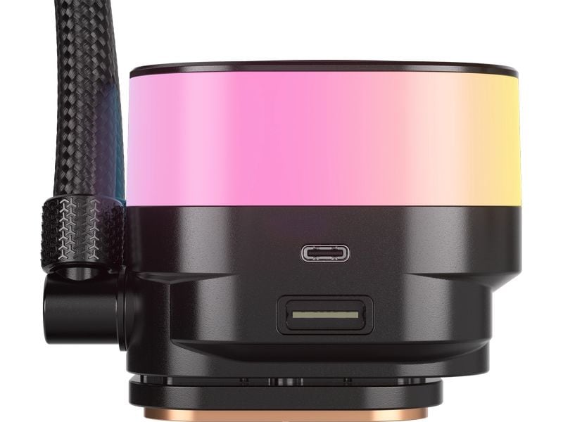 Corsair Wasserkühlung ICUE Link Titan 280 RX RGB Schwarz CPU-Flüssigkeitskühler mit RX140 RGB-Lüftern