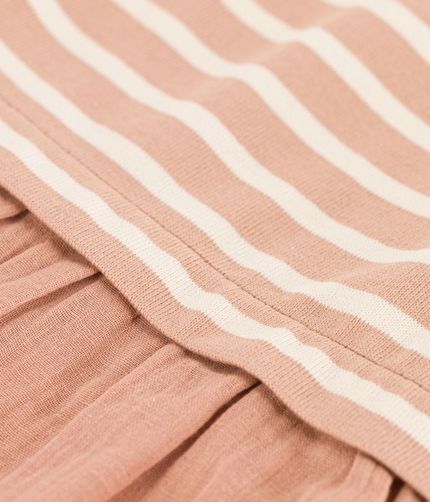 Robe manches courtes bébé bi-matière