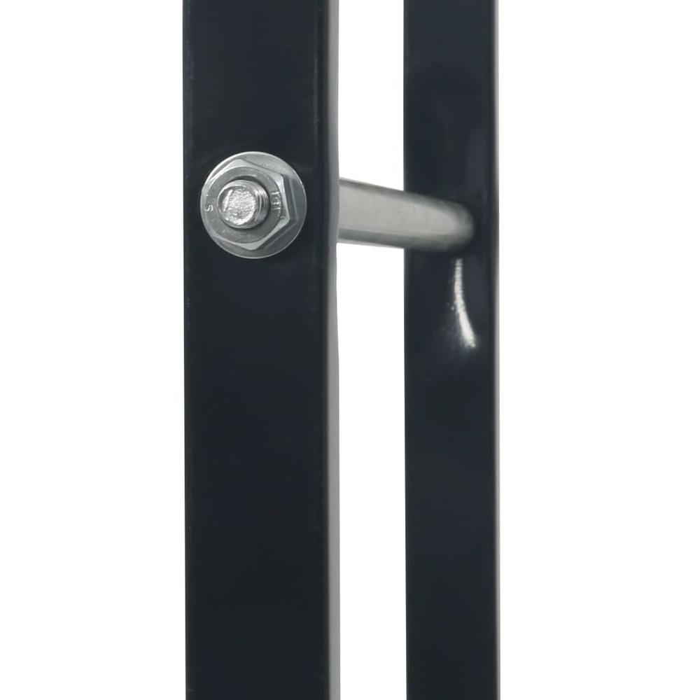 Portant de bois de chauffage noir 80x25x150 cm acier