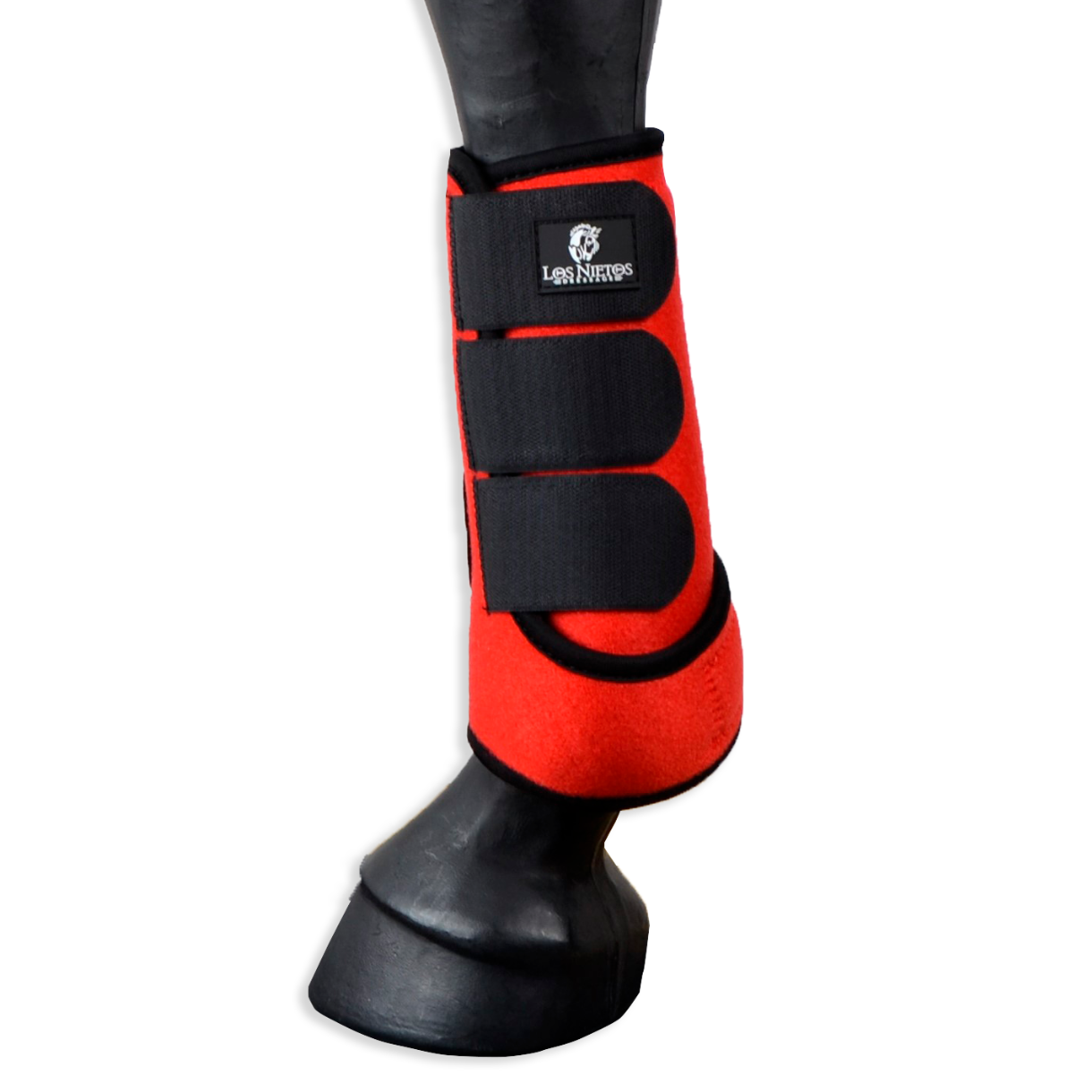 Protetor de neoprene e espuma viscoelástica com gel, conjunto de um par | Vermelho | Equipamento para cavalos | Los Nietos Saddlery | Tradição artesanal