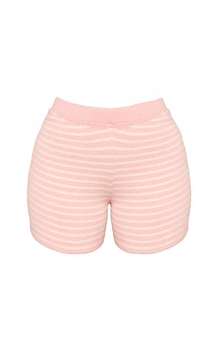 Rose Bébé Short Ajusté En Maille À Rayures Petite