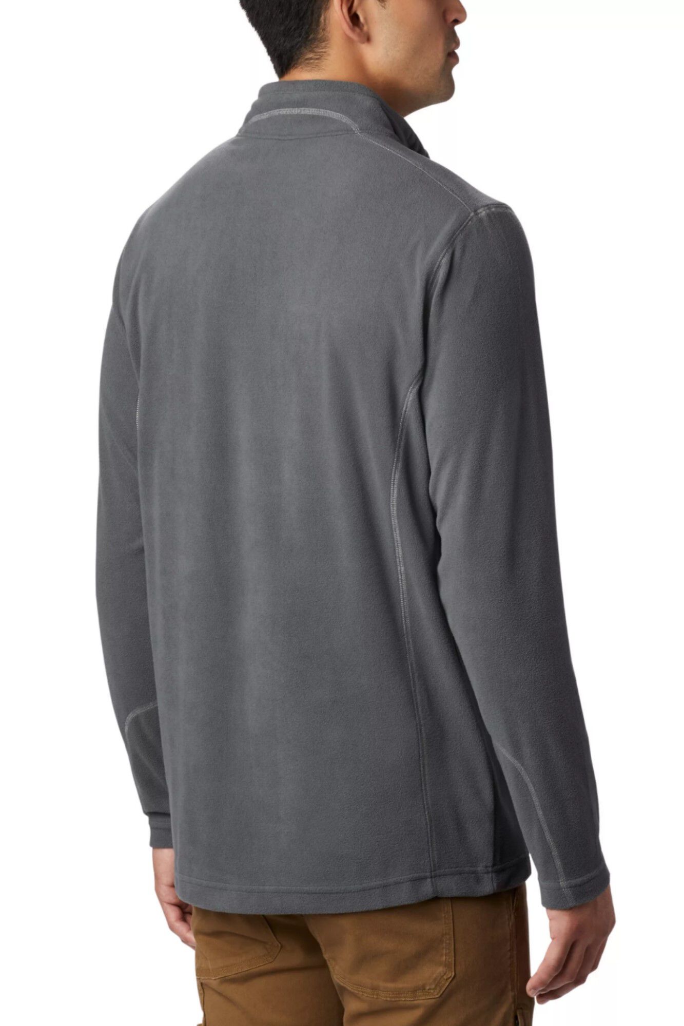 Jaqueta masculina Columbia Klamath Range™ II com meio zíper e forro - Cinza Médio