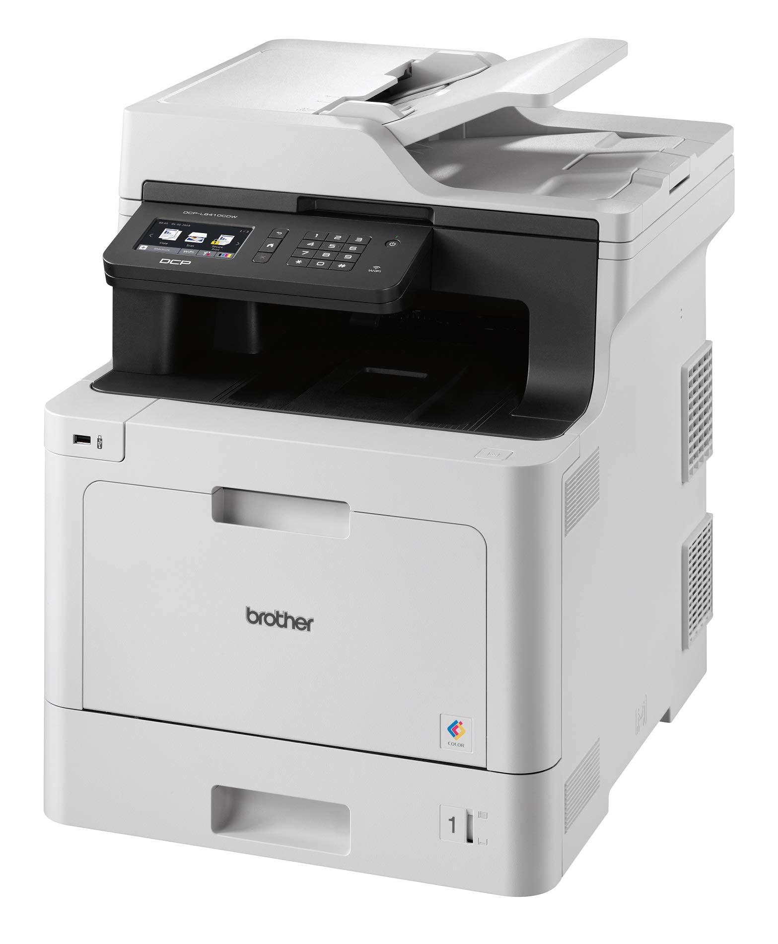 Brother DCP-L8410CDW Imprimante Multifonction 3 en 1 Laser - Professionnel - Economique - Couleur - Compact mais Puissant - Récompensé par Bli - A4, N