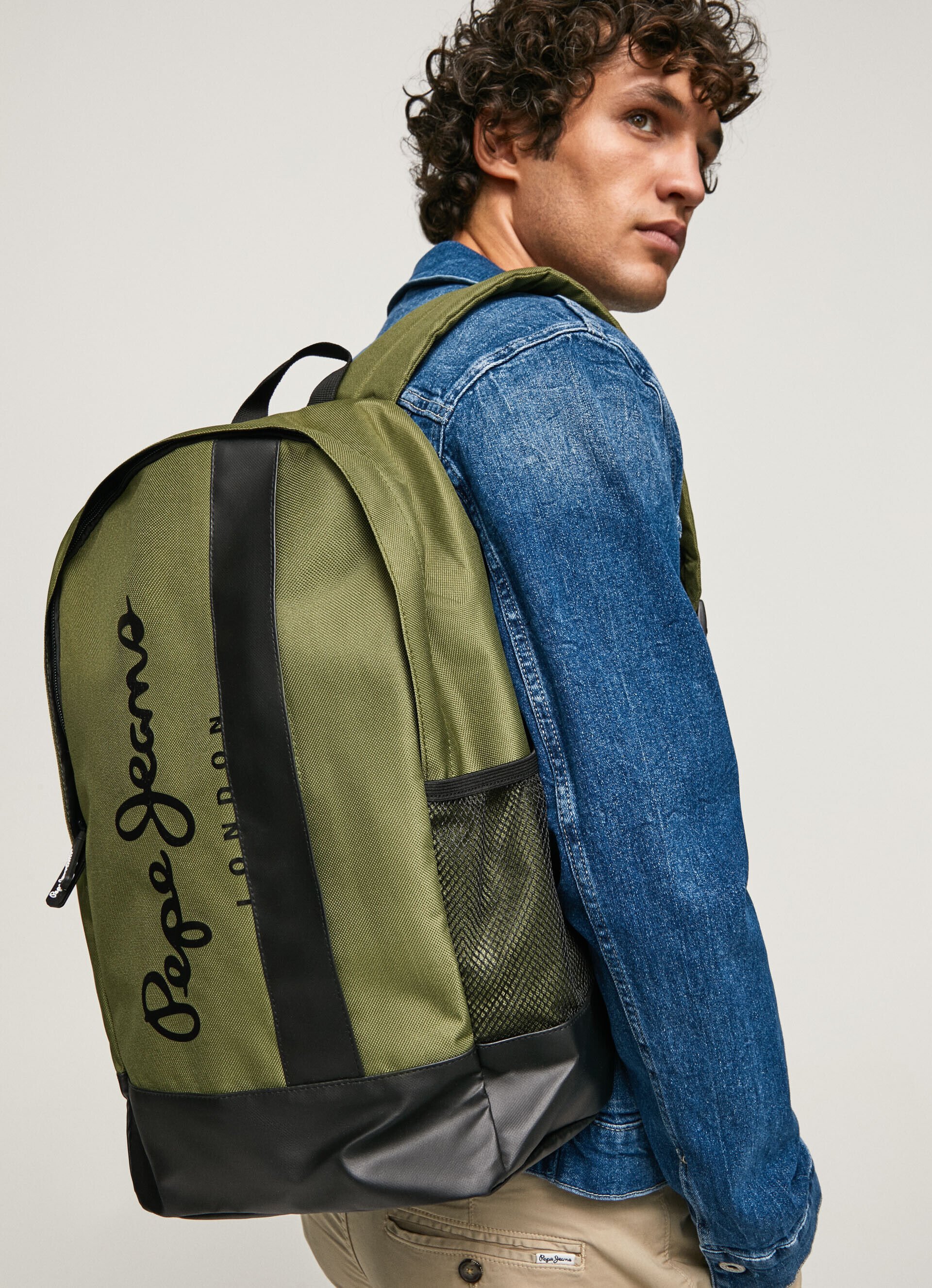 Mochila de viagem com logotipo estampado - verde-esmeralda, tamanho único