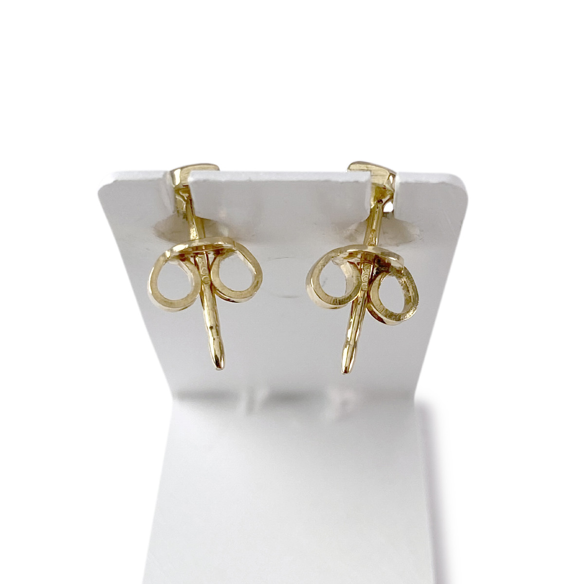 Boucles d'oreilles d'occasion or 750 jaune zirconias
