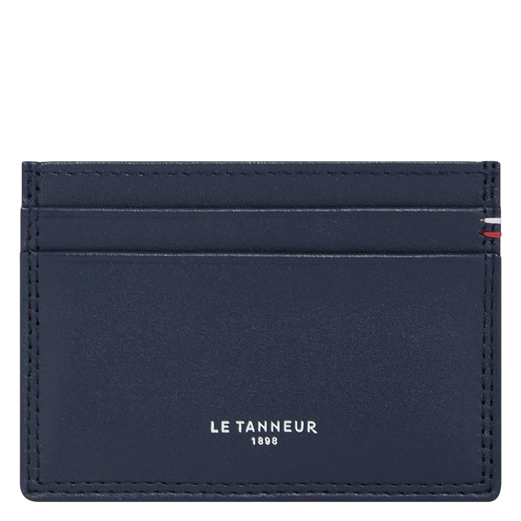 MARTIN - Porte-cartes en cuir de vachette lisse | Bleu