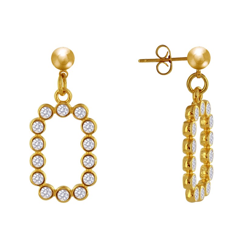Boucles d'Oreilles Laiton Doré Anneaux de Petits Disques Résine Pailletée