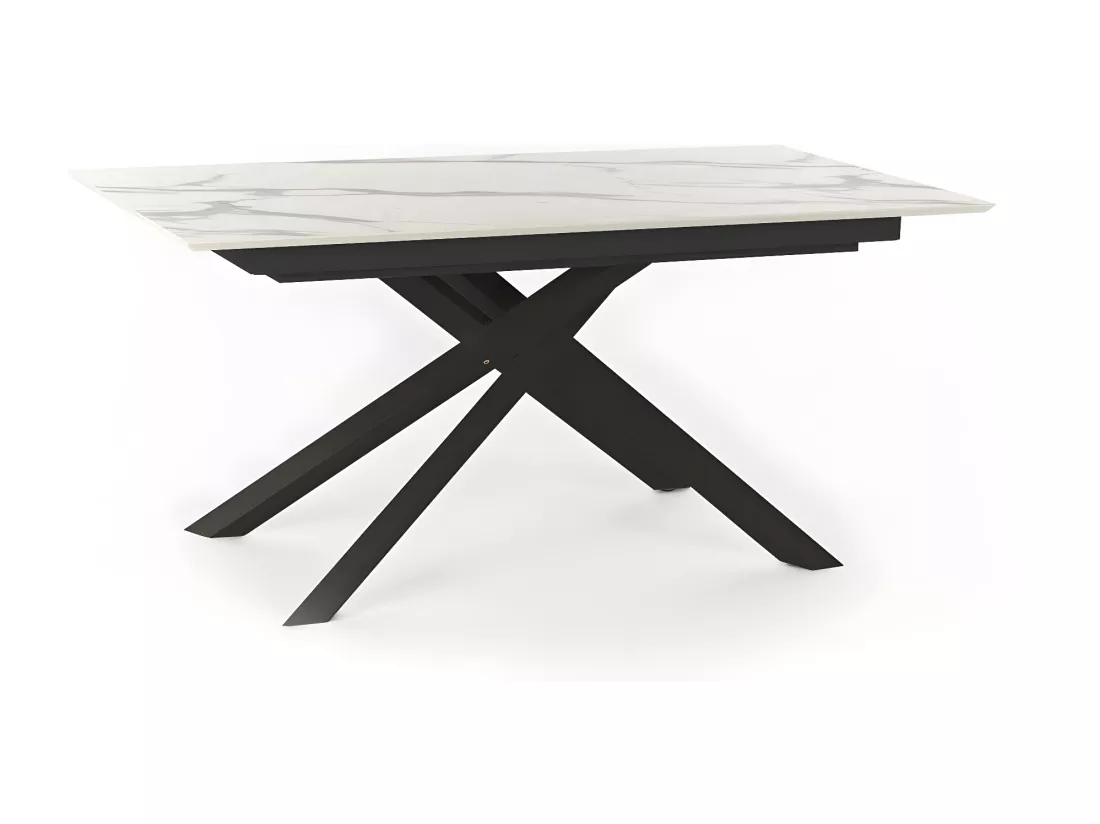 Xavier Table Extensible (170/270 x 90 cm) en HPL sur MDF Noir