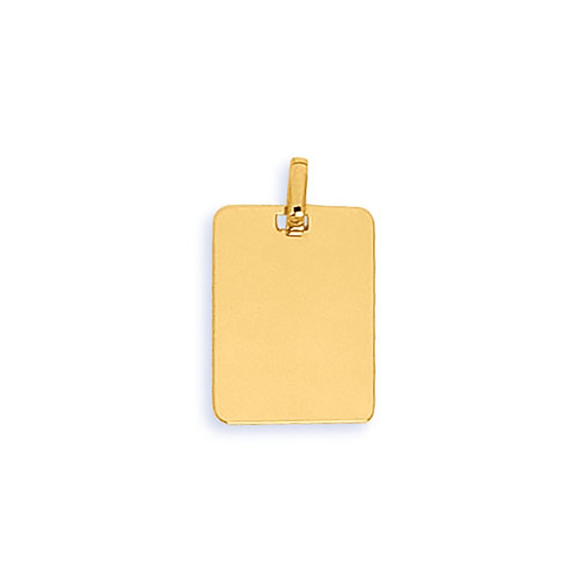 Pendentif plaque rectangulaire en or jaune 9 carats