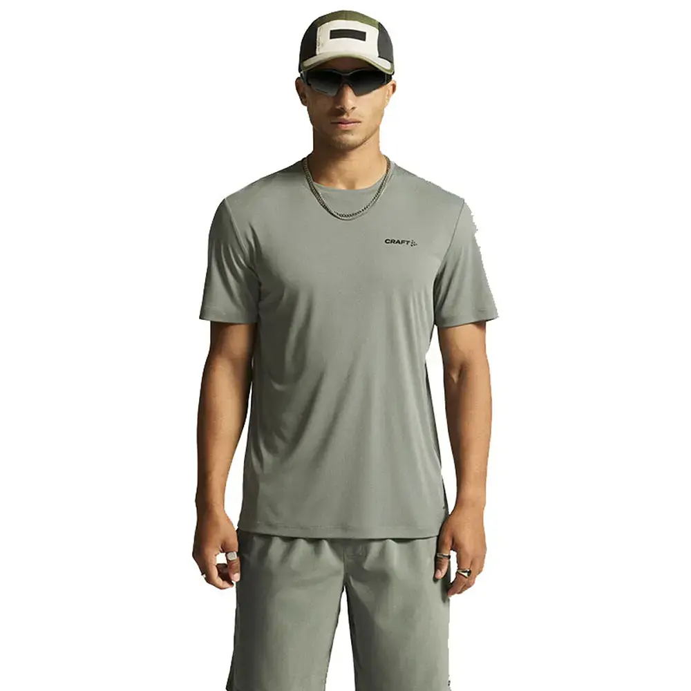 Craft CORE Essence 2 Hardloopshirt Korte Mouwen Groen/Grijs Heren