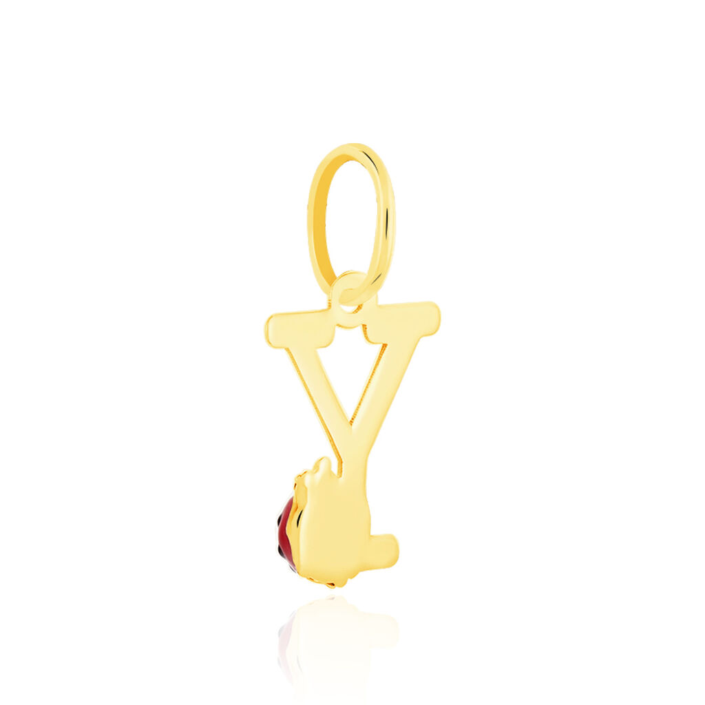 Pendentif Helidie Coccinelle Lettre Or Jaune