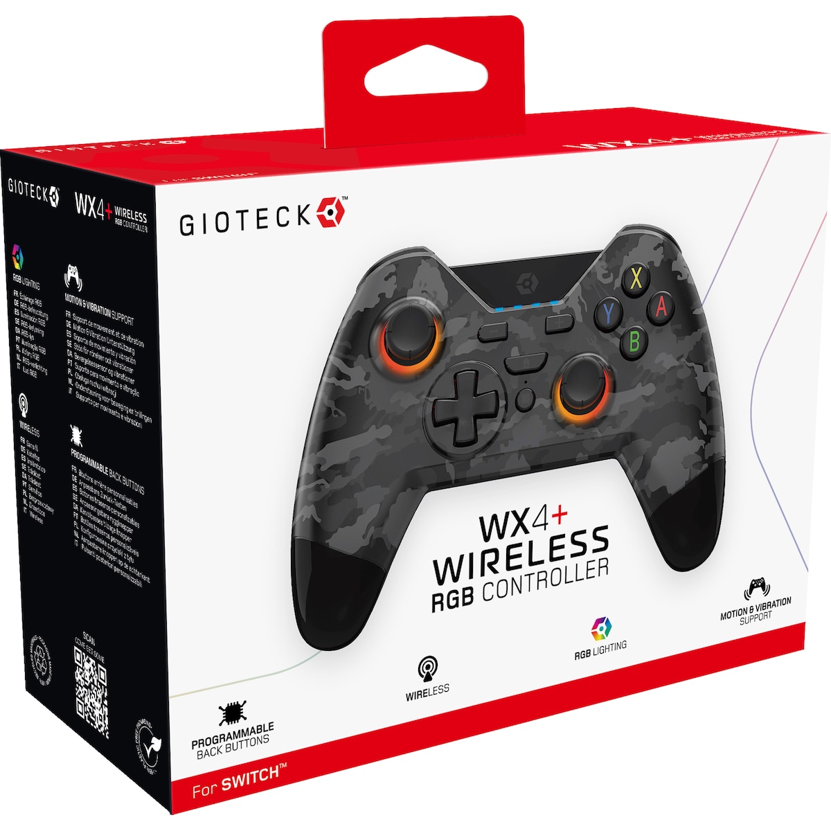Gioteck WX-4 Plus Nintendo Switch trådløs kontroller (mørk kammo)