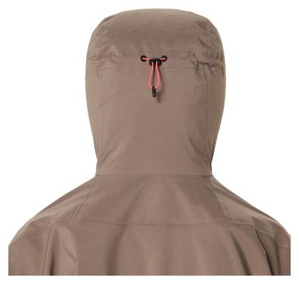 Veste imperméable Asics Fujitrail Elite Beige Femme