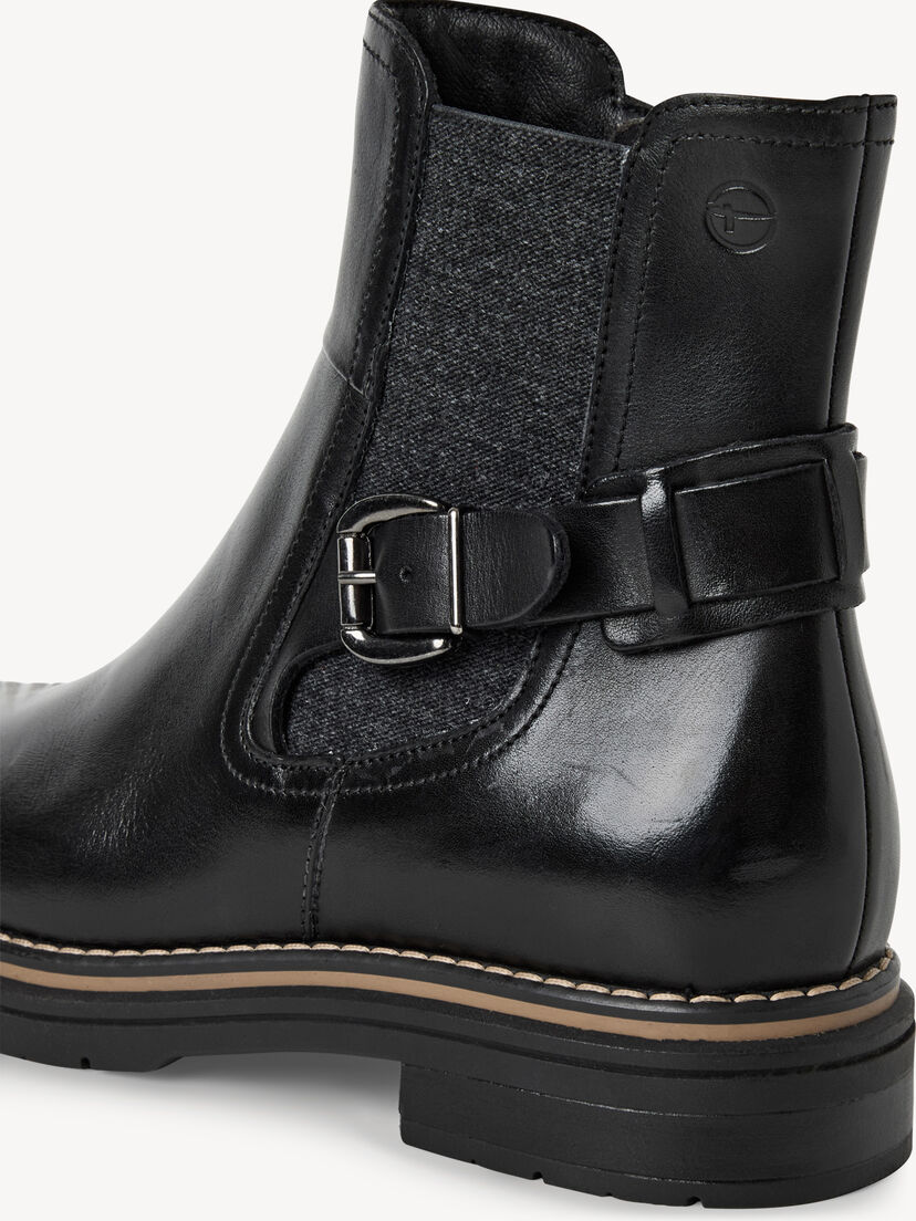 Leren Chelseaboot - zwart