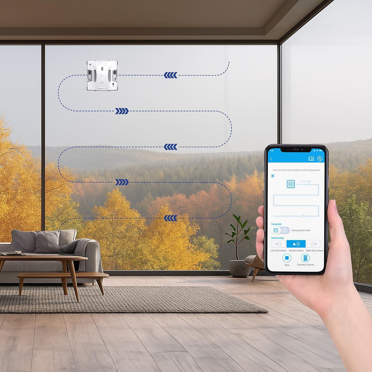 Fensterputzroboter: HOBOT S7 Pro Profi-Fensterputz-Roboter, Dual-Sprüher und -Wischer, App (Fensterputzroboter für Bürogebäude, Fensterroboter mit Wassertank, Fensterreinigung)