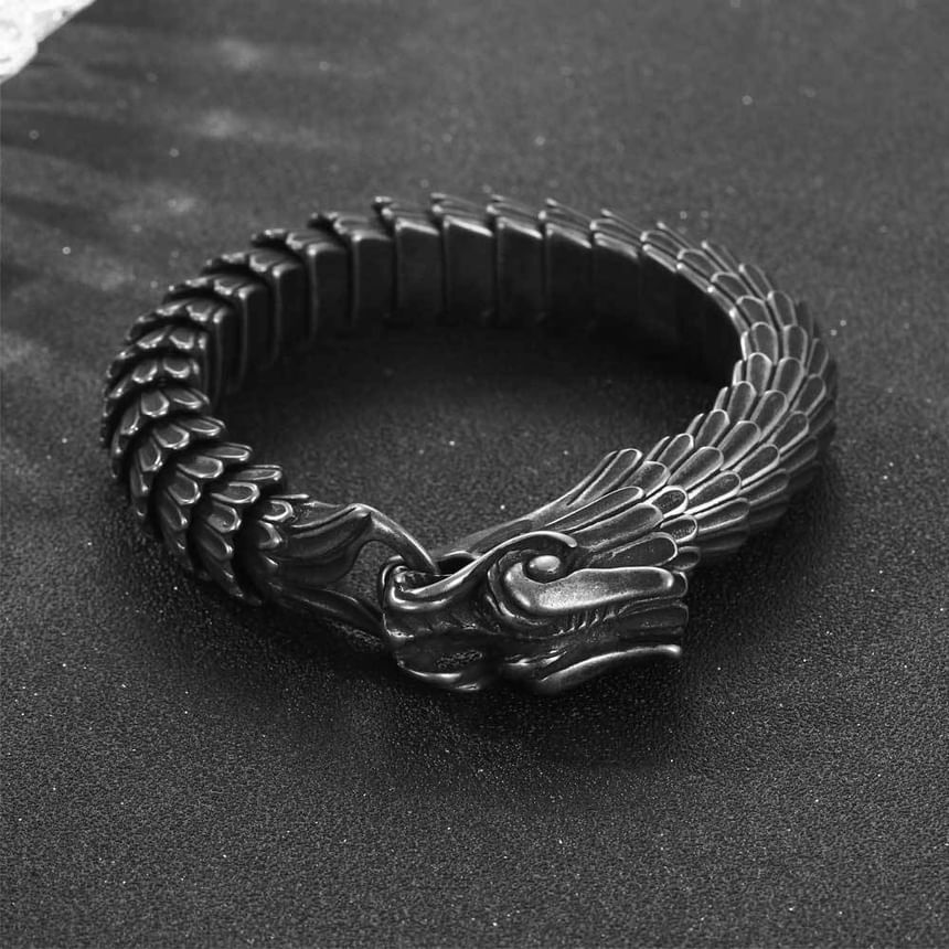 Prushia - Draak roestvrijstalen armband