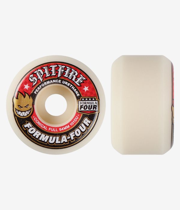 Spitfire Formula Four Conical Full Rollen (white red) 54 mm 101A 4er Pack