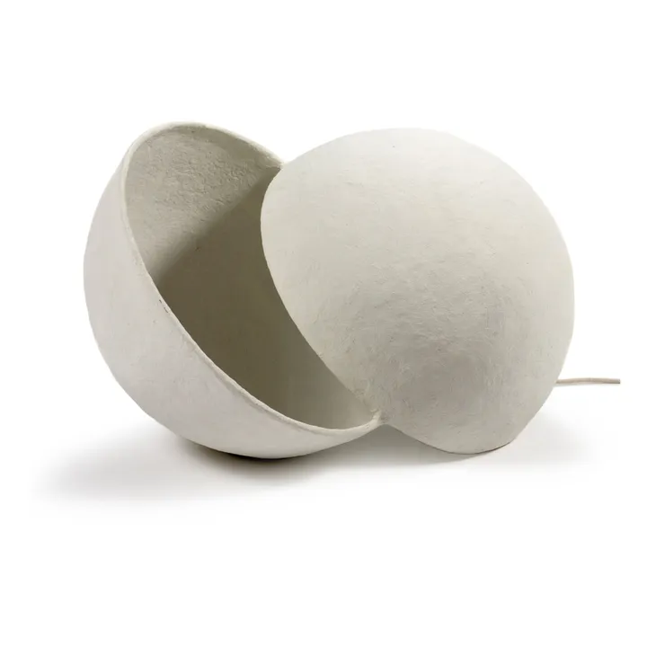 Serax Lampe Earth ronde en papier maché | Blanc