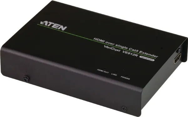 ATEN VE812R HDMI Over Single Cat 5 Receiver - Video/audio ekspander - modtager - HDMI - over CAT 5 - op til 100 m