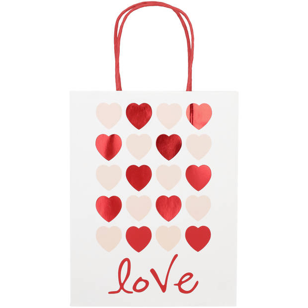 Blokker cadeautasje love hearts, 18X10X23CM