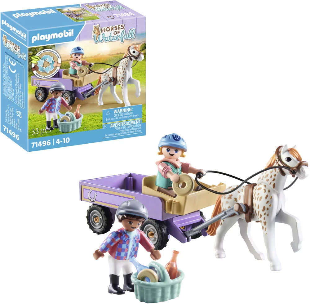 ENFANTS AVEC CALECHE ET PONEY - 71496