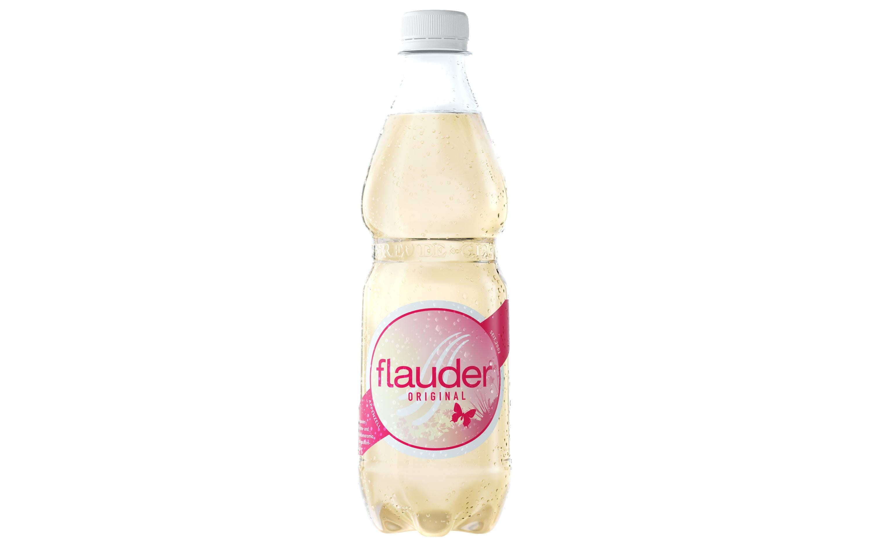 Flauder Original 6 x 0.5 lKohlensäurehaltiges Erfrischungsgetränk mit Holunderblüten- und Melissenaroma
