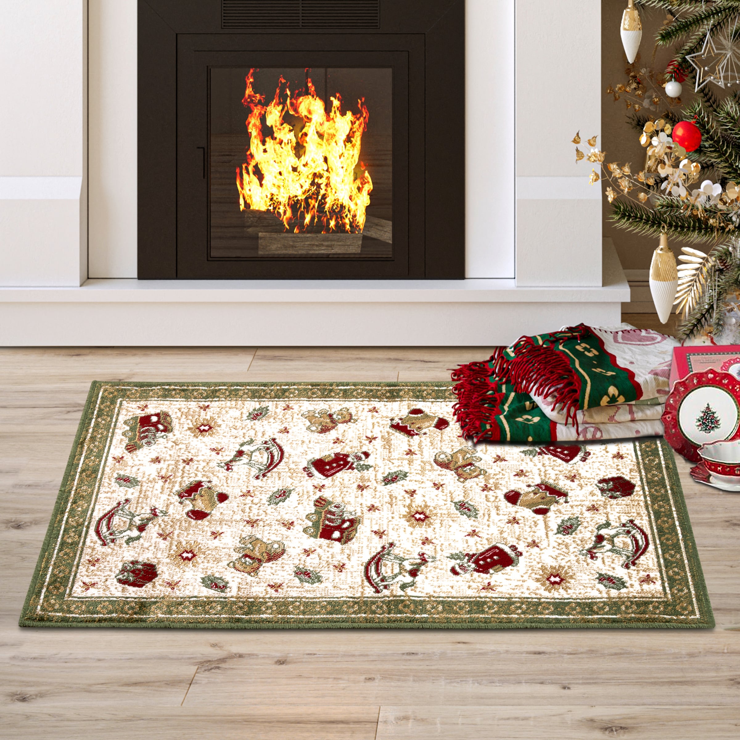 Villeroy & Boch Teppich »Nostalgic Shine Toy's Delight, eckig, rund und Läufer« rechteckig 6 mm Höhe Weihnachten, Wohnzimmer, Flur, Geschenk, Toys Delight, Dekoration