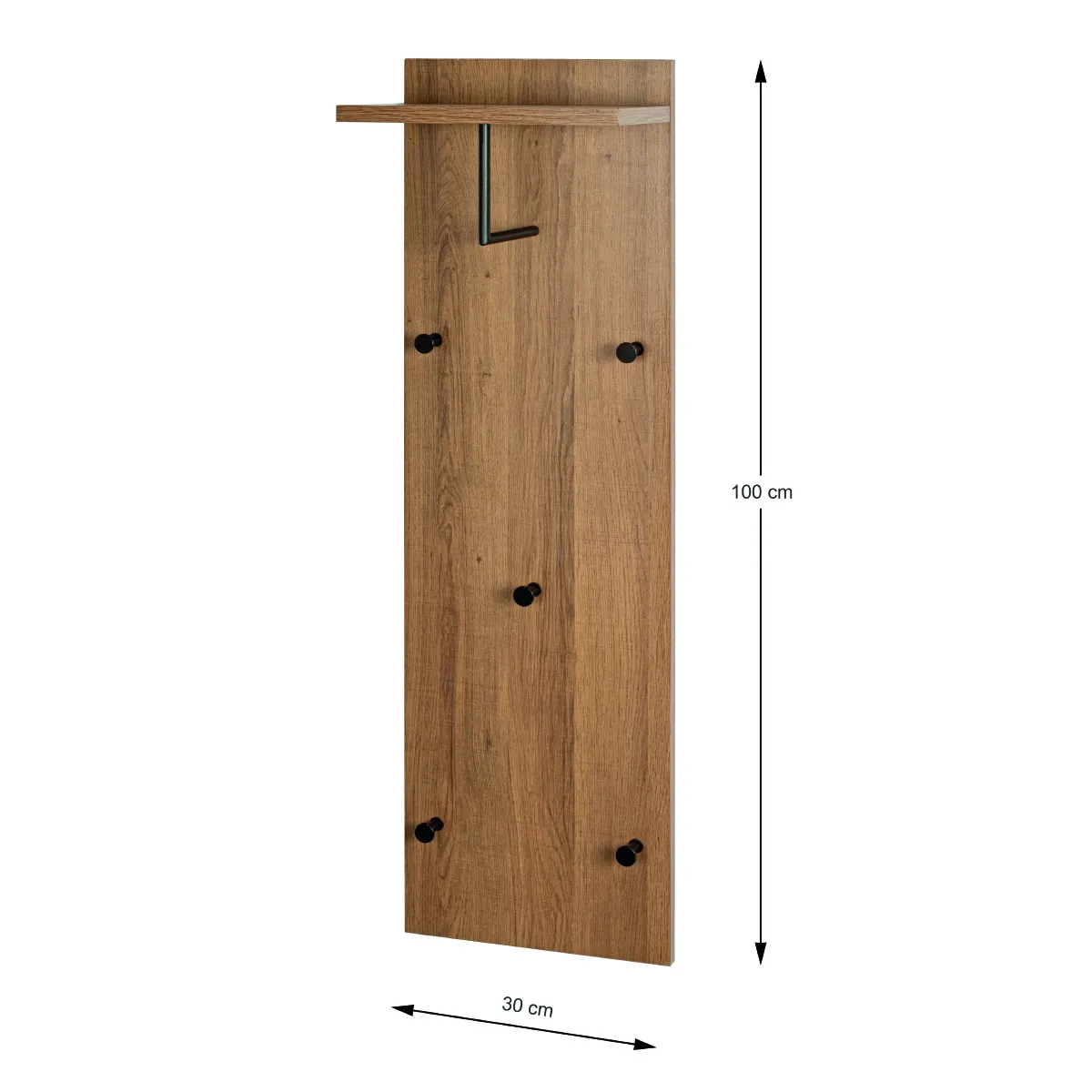 pegane Garderobe Murale - Chêne Noir