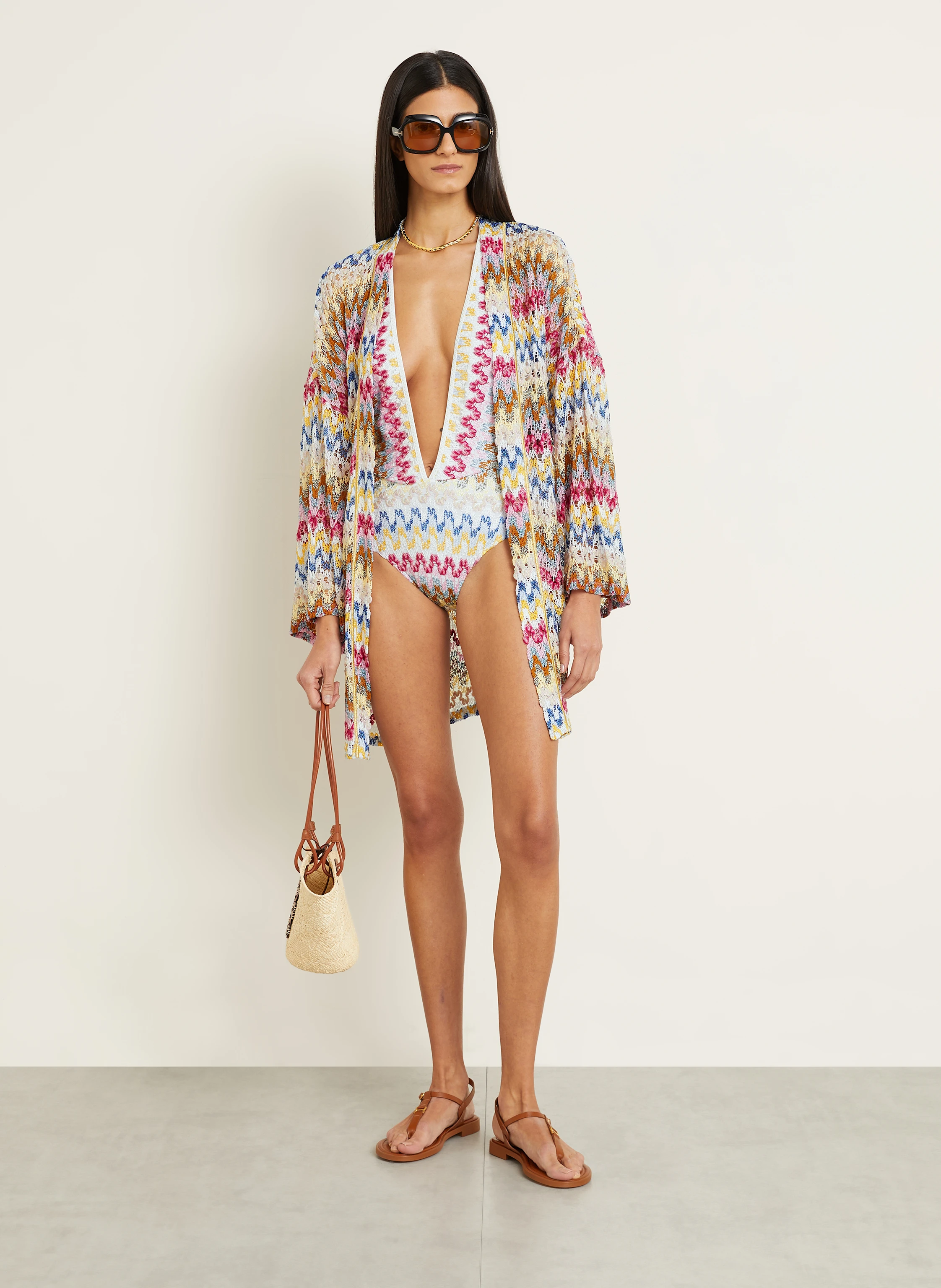MISSONI Kimono mit Glitzergarn