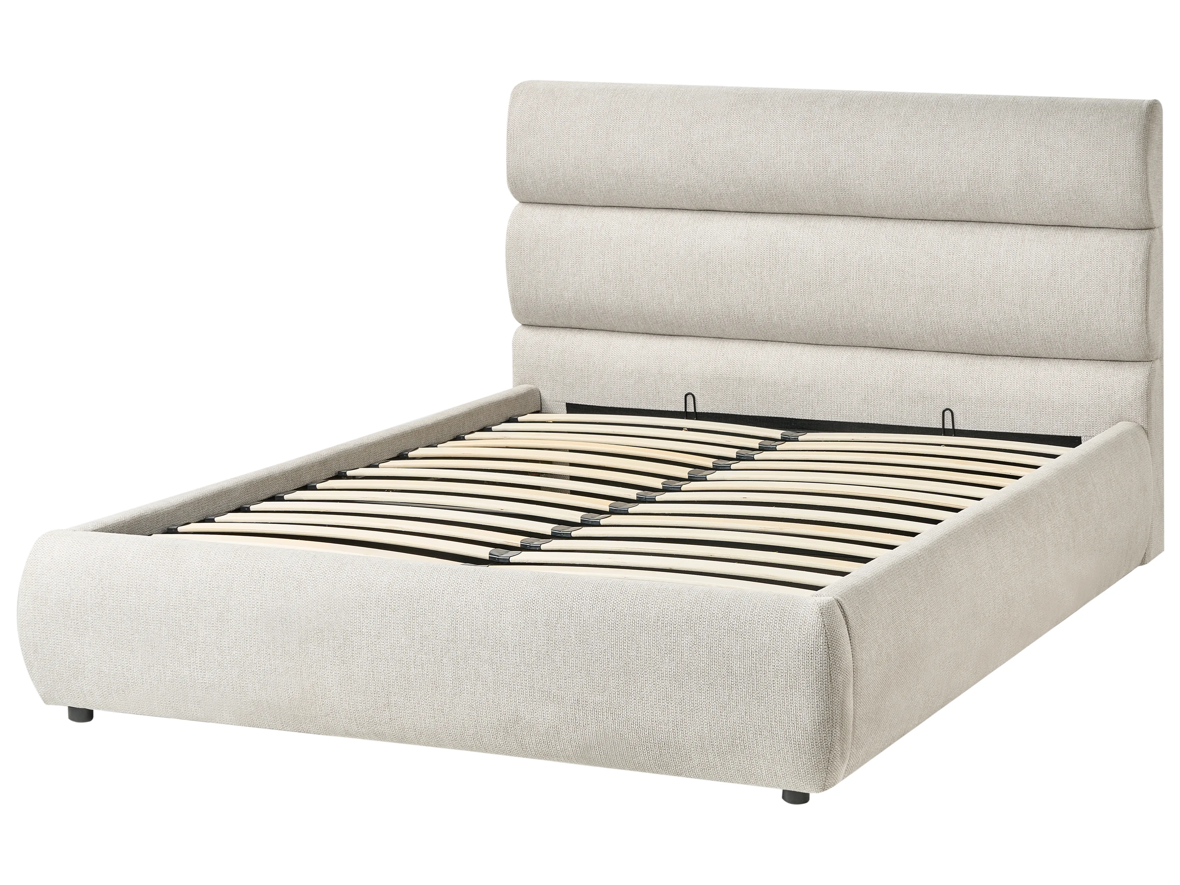 Bed met opbergruimte Kunstlinnen BONIFACIO 140 x 200 cm Grijs