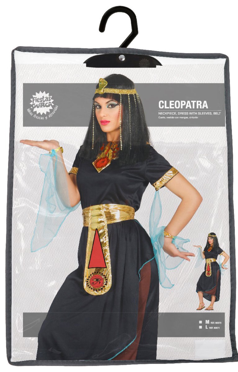 Cleopatra Kostuum Zwart Goud Dames