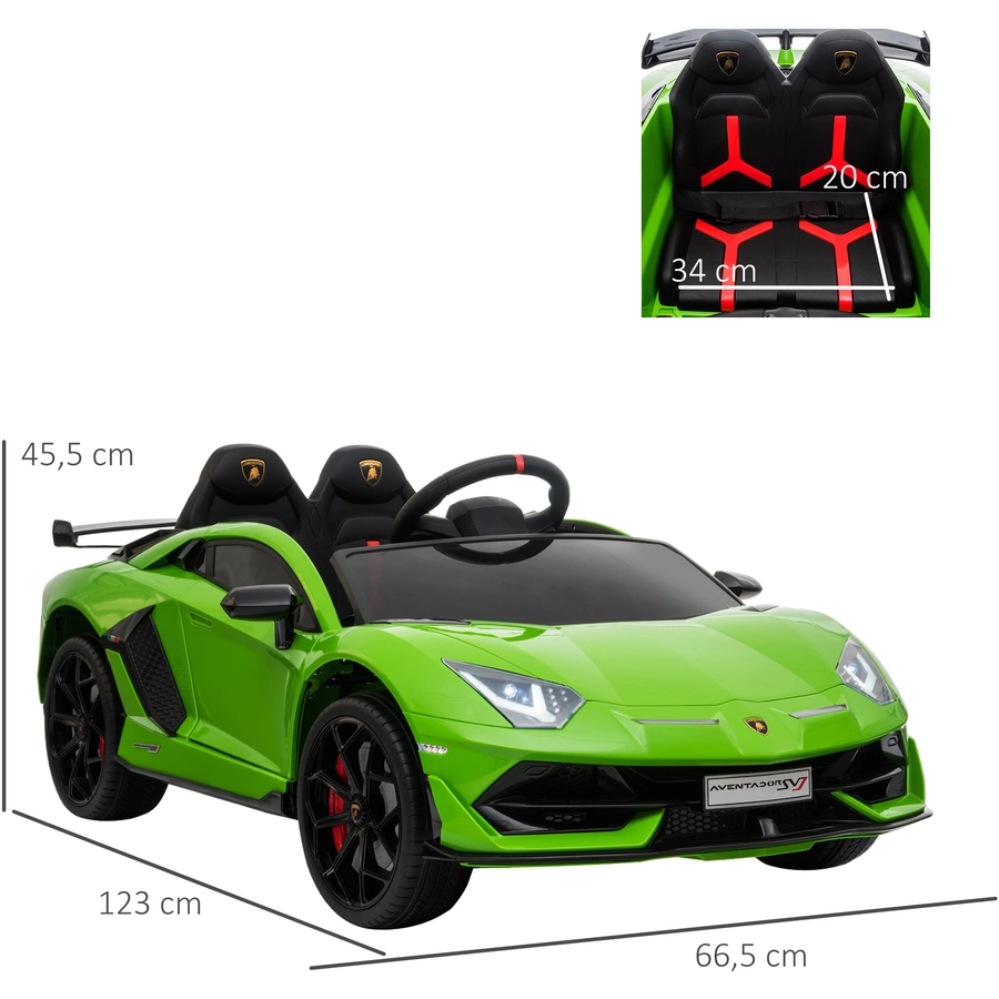 HOMCOM Kinderauto Lamborghini elektrisch grün