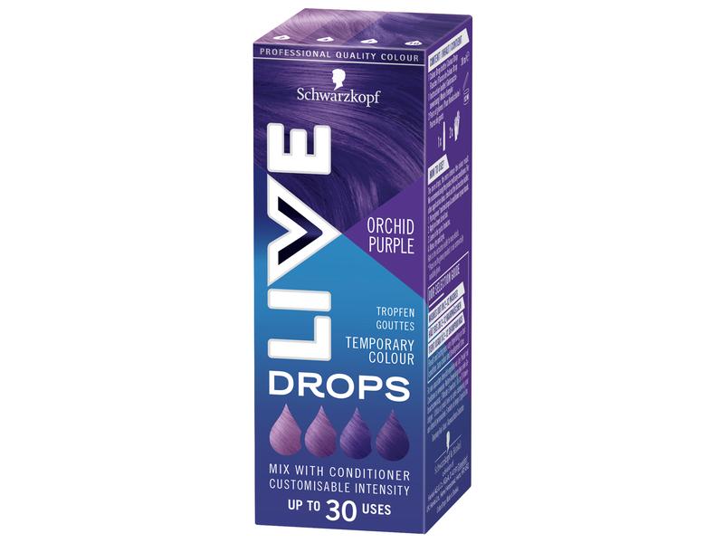 Schwarzkopf LIVE Haarcoloration Drops Orchid Purple Hochpigmentierte Haarfarbe lässt Ihrer Farbkreativität freien Lauf