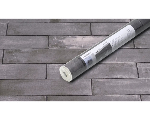 Wandbekleding PVC Keramiek Asmant grijs 67,5 x 400 cm