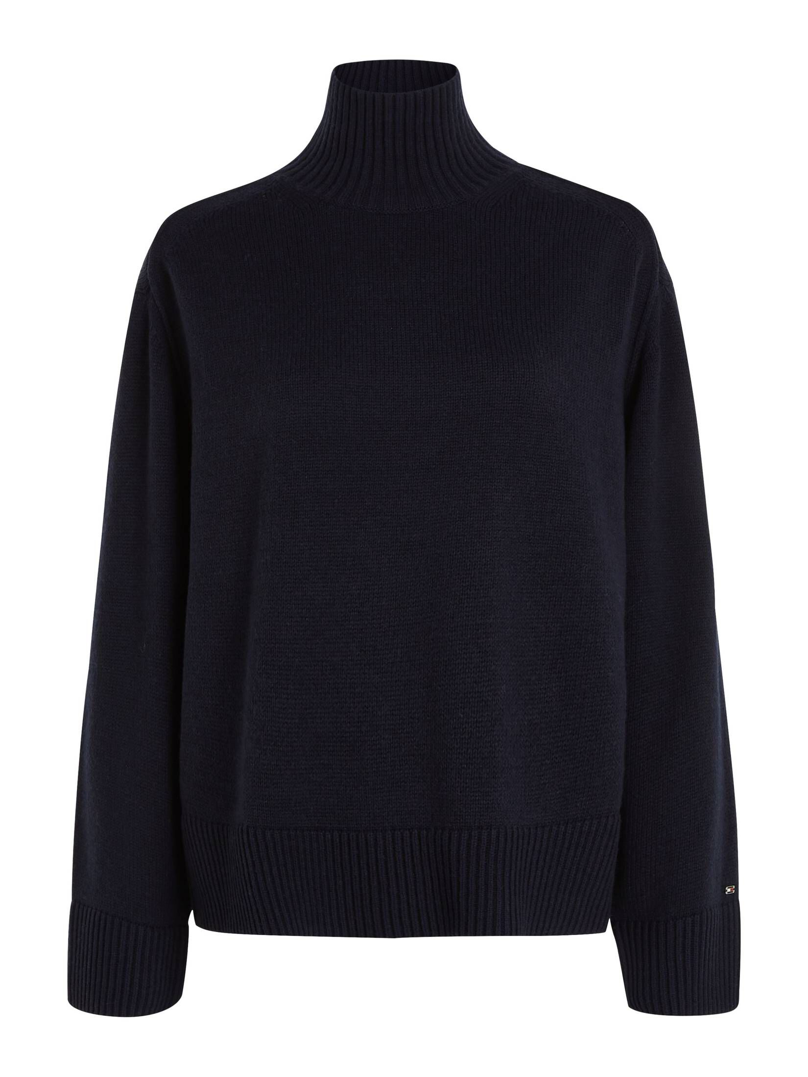 Tommy Hilfiger| Damen Strickpullover WOOL BLEND MOCK-NK SWEATER