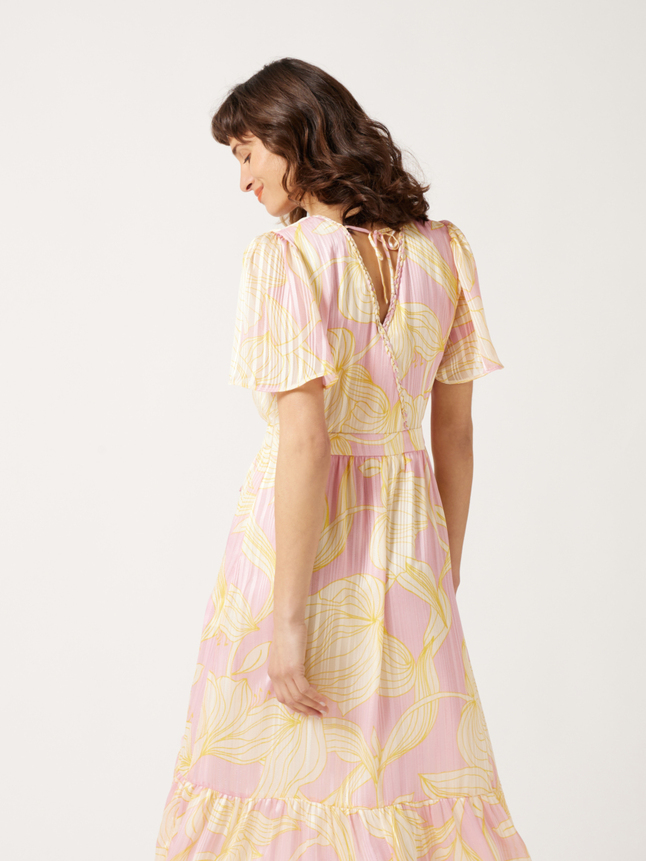 Robe longue avec détails tressés
