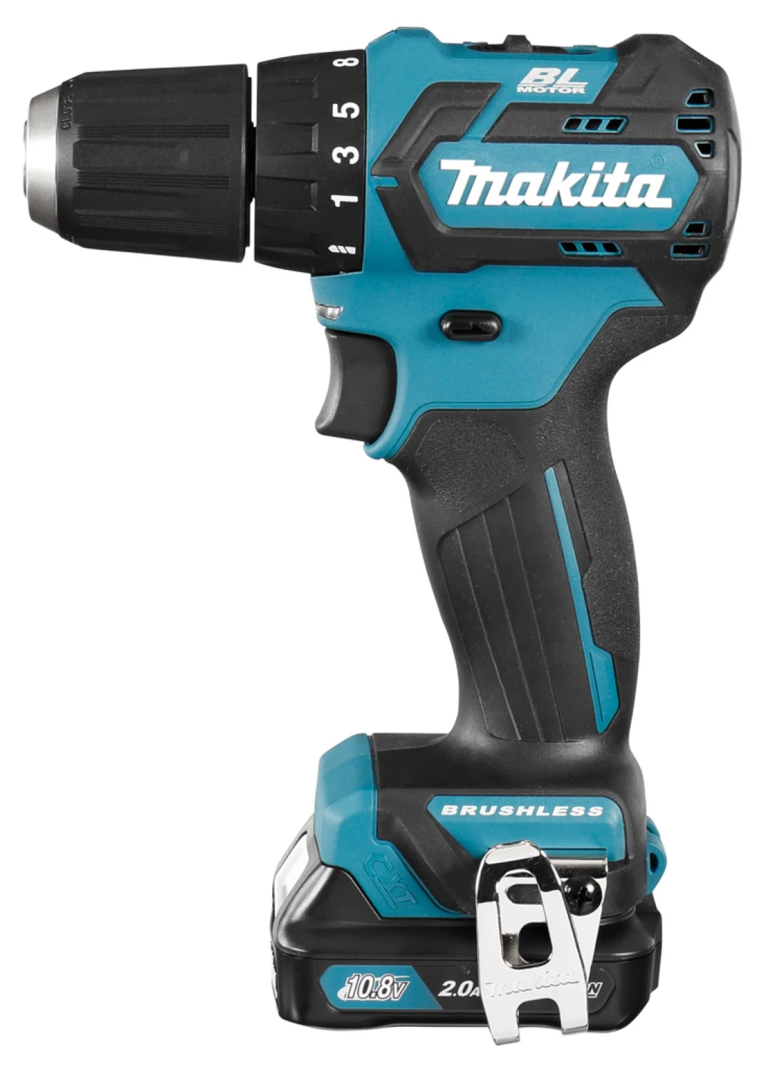 Makita DF332DSAE 10.8V Li-Ion schuifaccu boor-/schroefmachine set (2x 2.0Ah accu) in Mbox- koolborstelloos