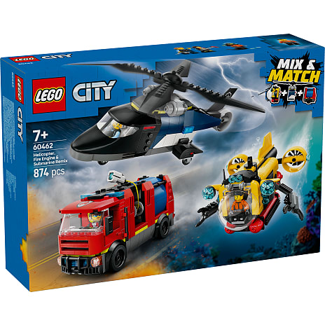 LEGO City Remix – helikopter, brandbil og ubåd 60462