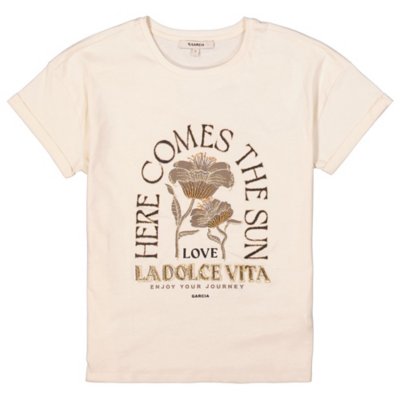 Tee-shirt à manches courtes femme à col rond GARCIA
