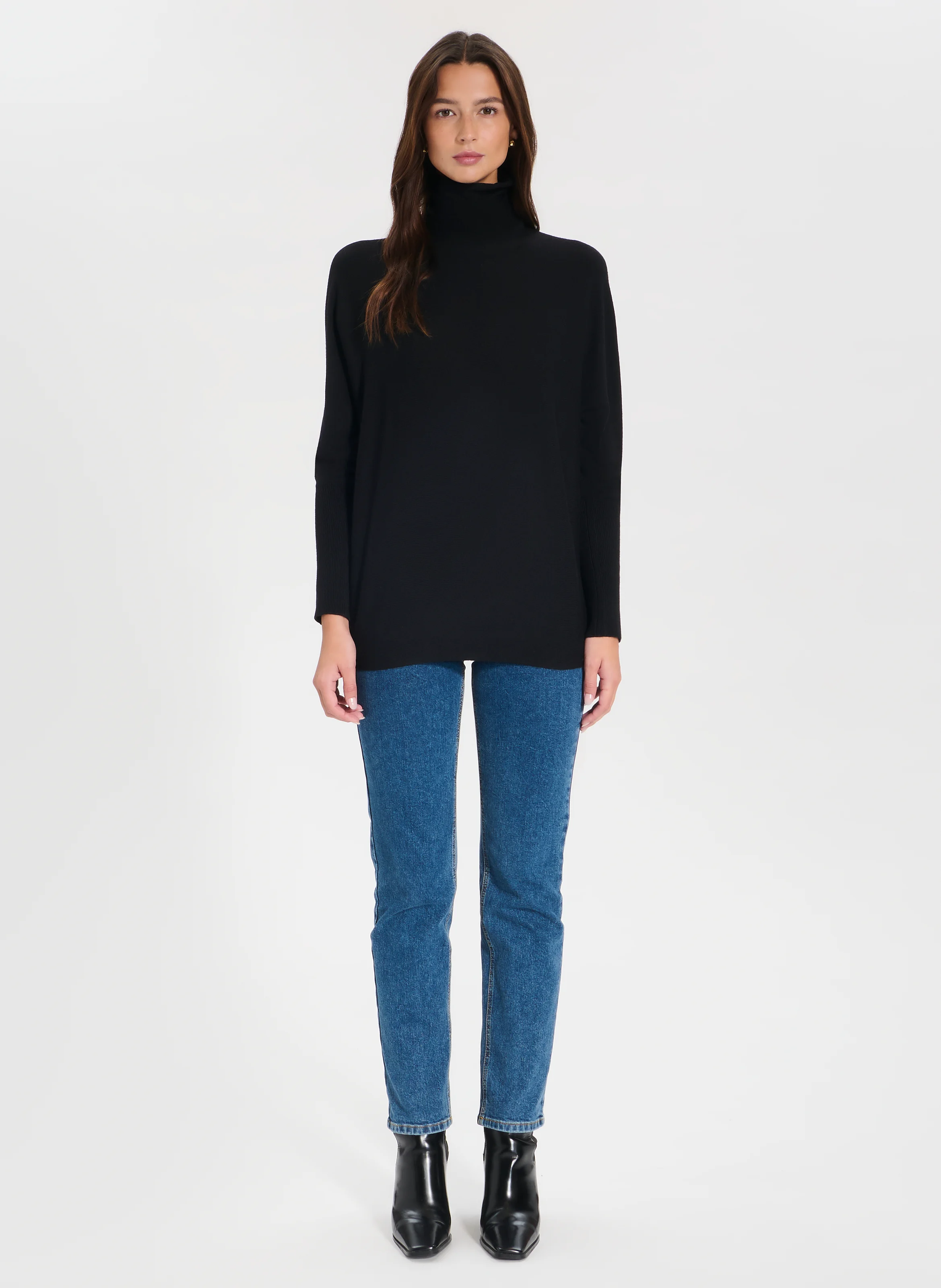 PRUNA - Pull oversize en maille | Noir