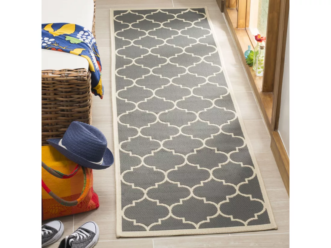 Tapis Anthracite & Beige 69 X 244 cm - Arista