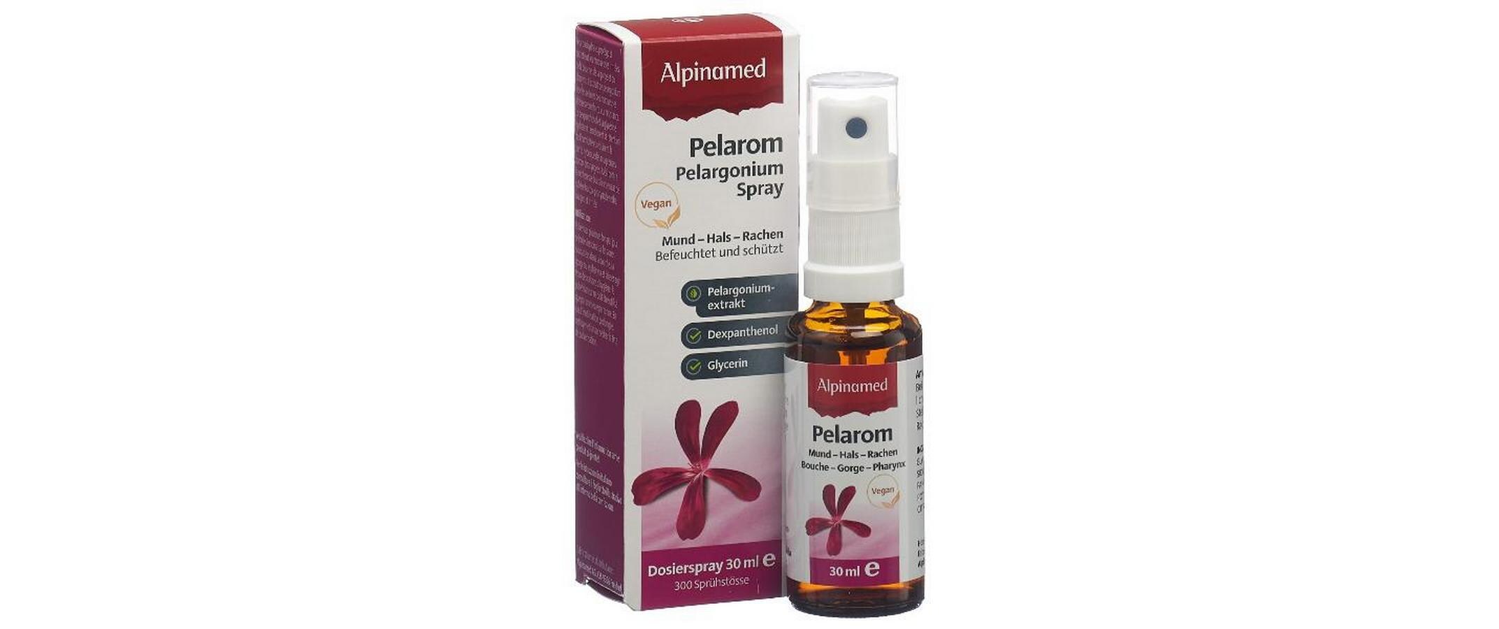 Pelarom Pelargonium Spray Hals-Husten 30 mlZur Linderung bei Erkältung und Halsschmerzen