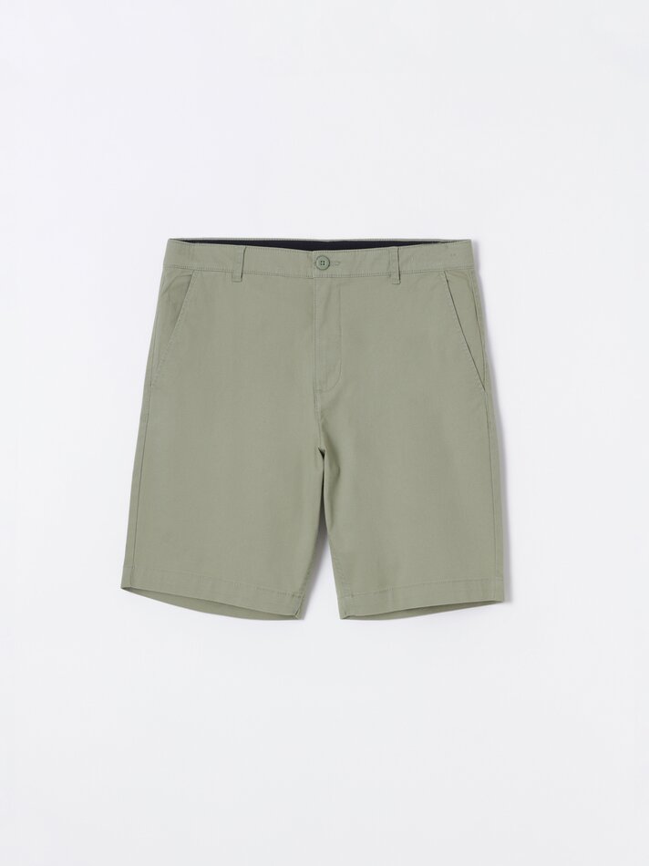 Bermuda chinesa com microestampa - Verde claro