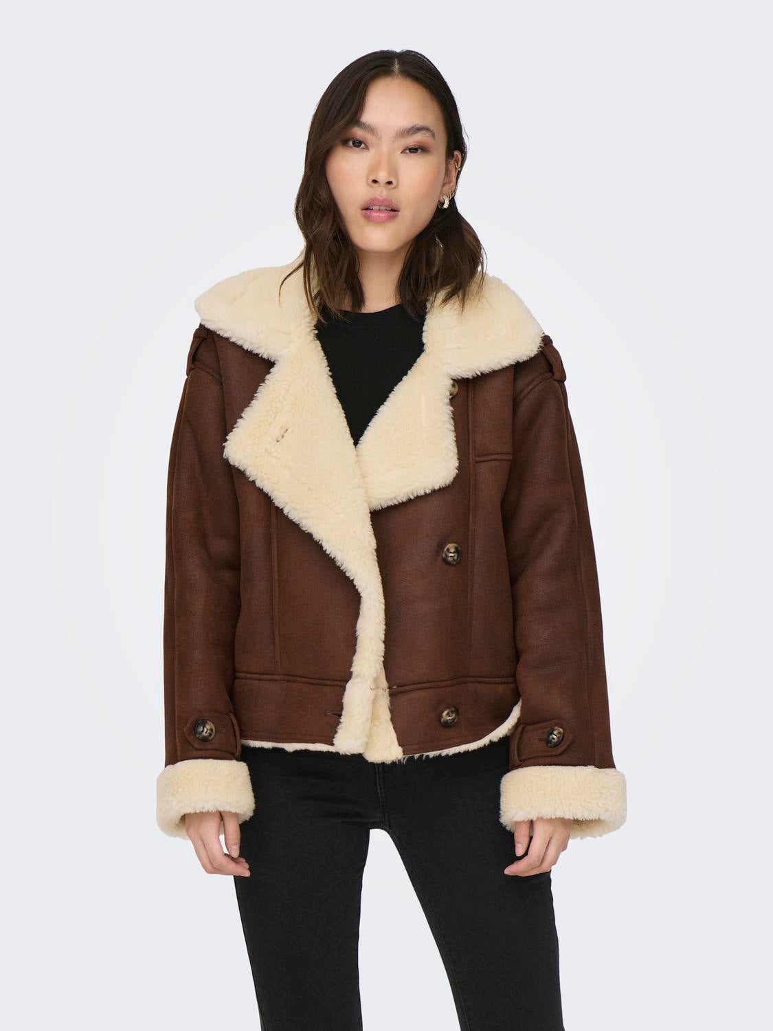 ONLYLVA Kunstlederjacke Toasted Coconut