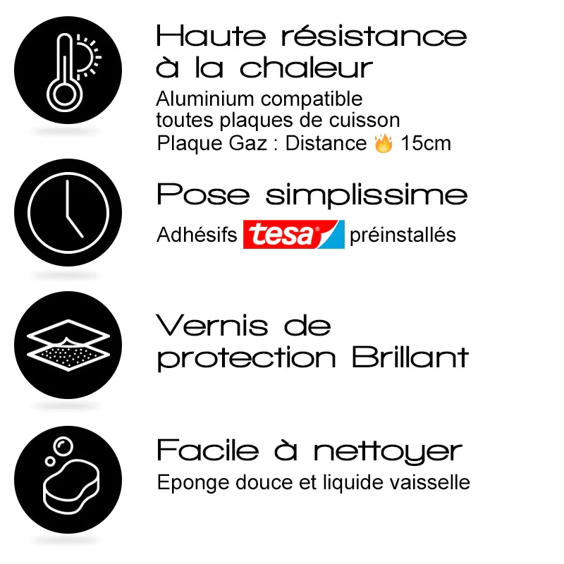 Crédence cuisine Bandeau ALU lot de 2 L100xH 20cm - ZELLIGE BEIGE 99de