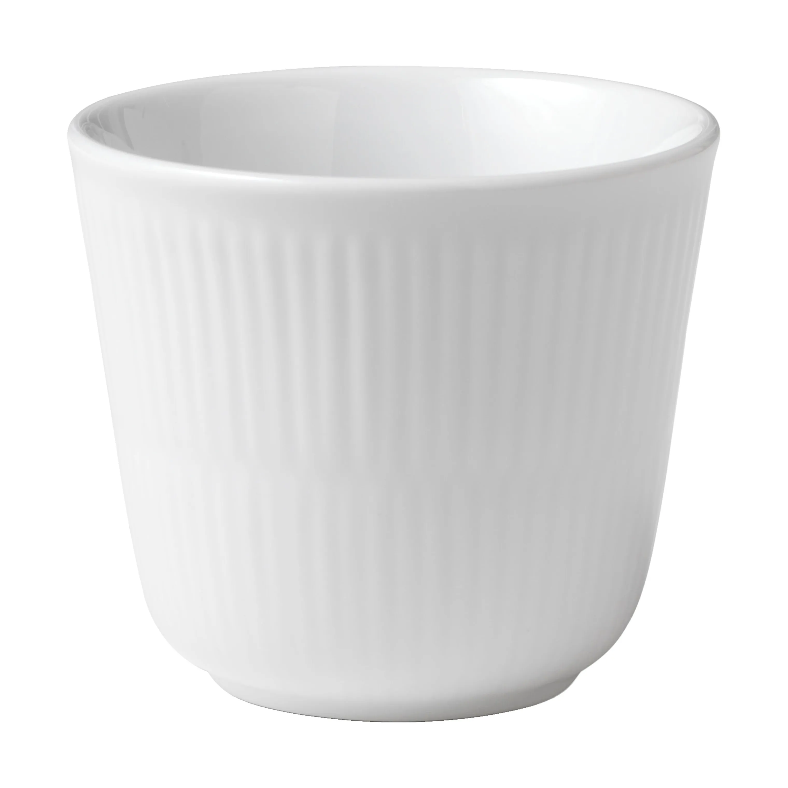 Royal Copenhagen Hvid Riflet Termokopper - 4 stk.