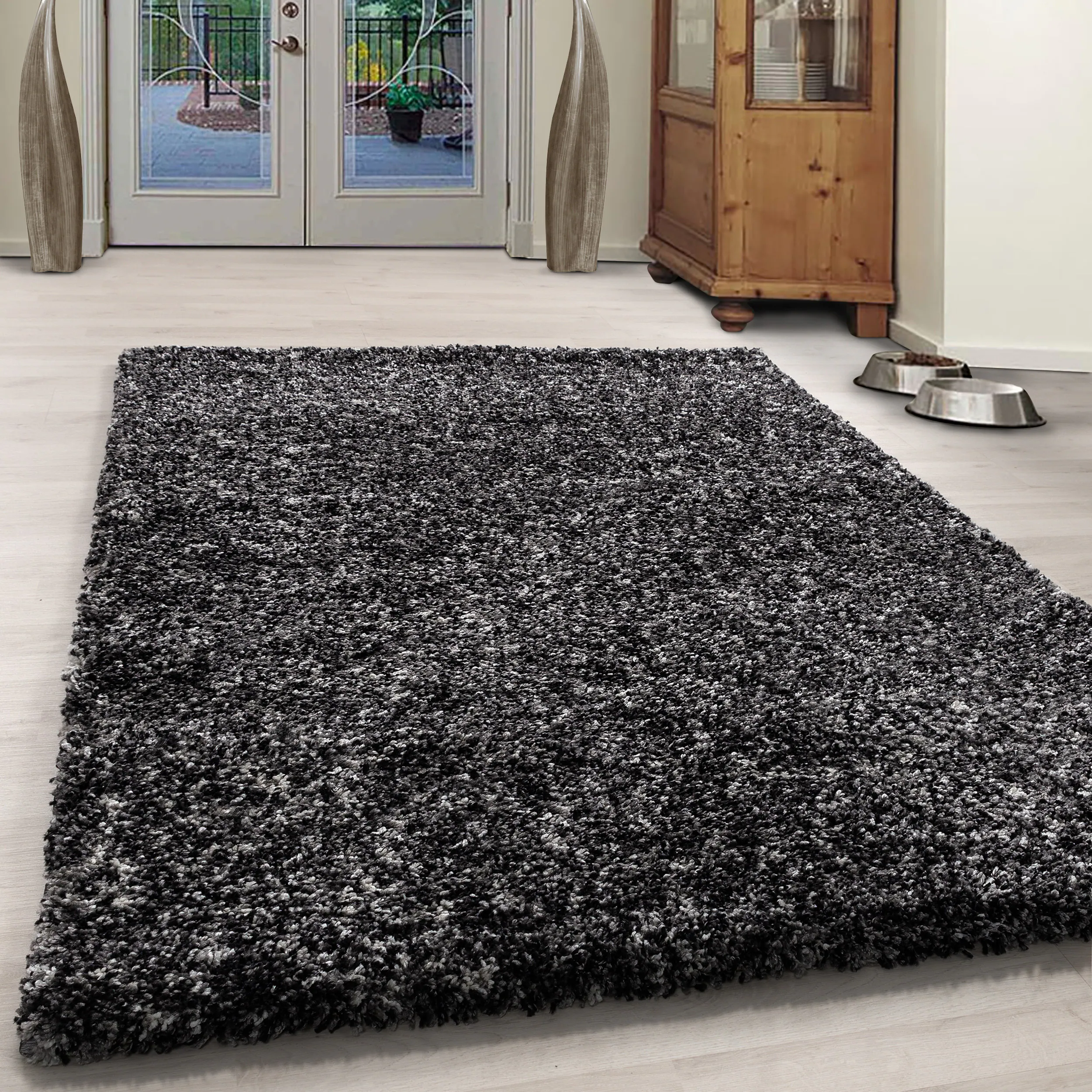 Modern Hochflor Teppich Flauschiger Langflor Teppich, Shaggy Flokati, Rechteckig