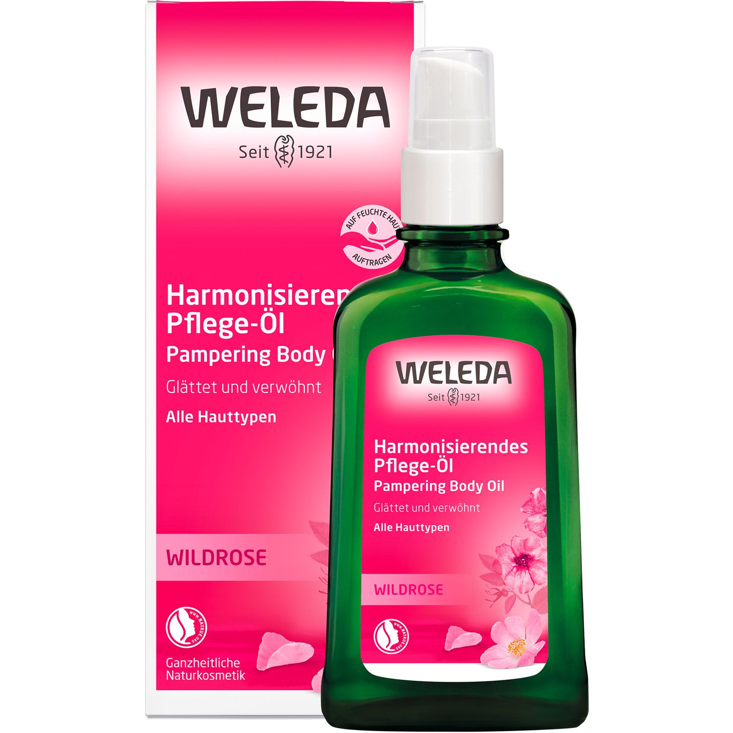 Weleda Körperöl Wildrose - glättet und verwöhnt Haut, mit harmonisierenden Duft