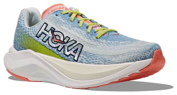 Chaussures Running Hoka One One Mach X Bleu Vert Femme
